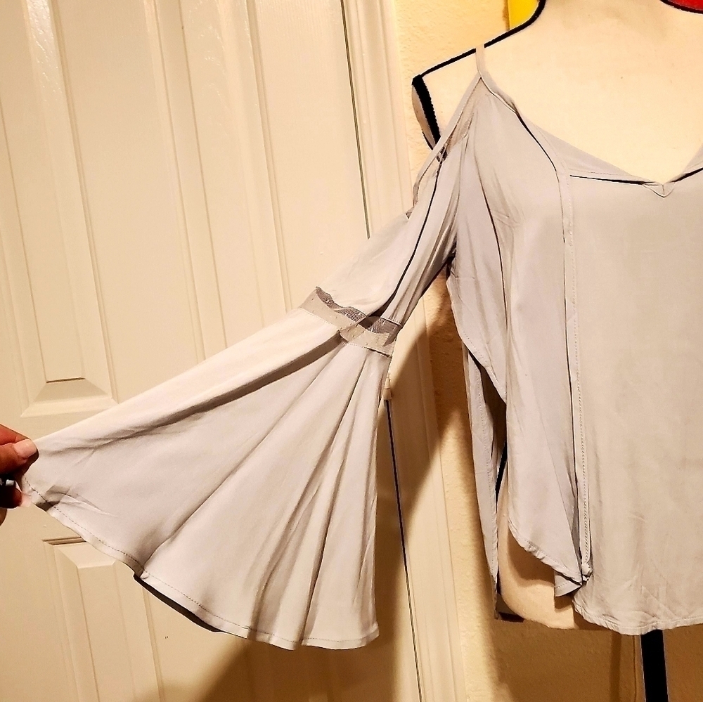 Others Follow | Bell Sleeve Lace Blouse - Picture 2 of 9